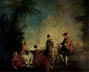 WATTEAU, Antoine An Embarrassing Proposal china oil painting artist